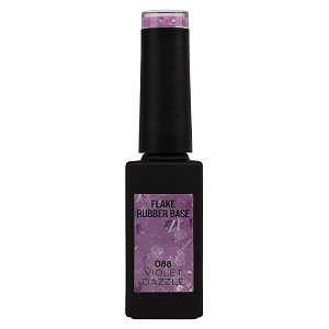 UV/Led Nagellack Gel Rubber Base Violet Dazzle No 088 Lila Flieder Flakes 10ml