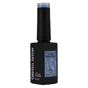 Nail Gel Polish Rubber Base Blue Stardust No 089 Blue Flakes 10ml