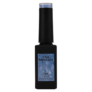 Nail Gel Polish Rubber Base Blue Stardust No 089 Blue Flakes 10ml