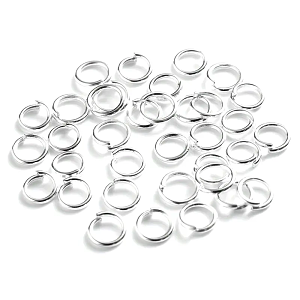 Rings for Hair Dreadlocks and Braids Silver 5mm 50pcs