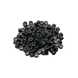 Micro Rings with Silicone Black 100pcs