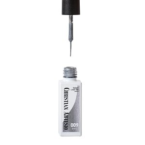 Nail Gel Polish Liner No 009 Silver Metallic 8ml