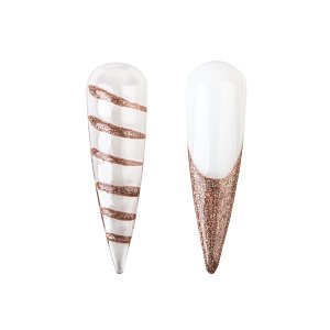 Nail Gel Polish Liner No 013 Pink/Golden Glitter 8ml