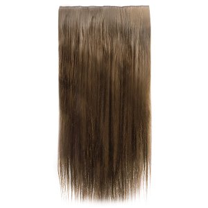Hair Weft with Clip 60cm, 185g, HD Fiber Lightest Brown #7