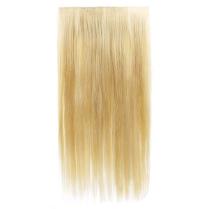 Hair Weft with Clip 60cm, 185g, HD Fiber Very Light Pastel Blonde #4