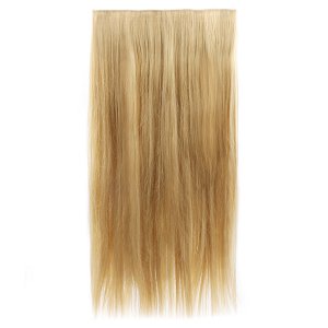 Hair Weft with Clip 60cm, 185g, HD Fiber Cream Caramel #5