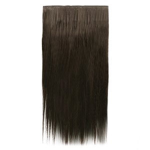 Hair Weft with Clip 60cm, 185g, HD Fiber Dark Brown #10