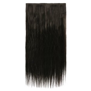 Hair Weft with Clip 60cm, 185g, HD Fiber Darkest Brown #11