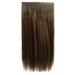 Hair Weft with Clip 60cm, 185g HD Fiber Chestnut #8/1