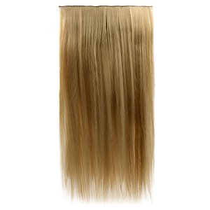 Hair Weft with Clip 60cm, 185g HD Fiber Caramel Blonde #18/24