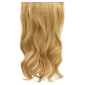 Hair Weft Synthetic HD Wavy with Clip 55cm 185g Sand & Valilla #3