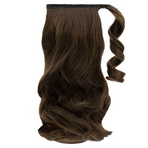 Haarteil Zopf Clip in gewellt, 50cm, 85g, MEDIA BROWN #9
