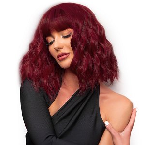 Synthetic Hair Wig Red Frame