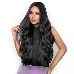 Synthetic Hair Wig Black Long
