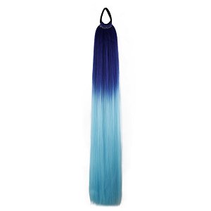 Hair Ponytail for Braid or Straight 65cm Blue & Blue