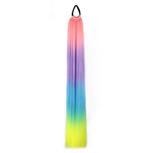 Hair Ponytail for Braid or Straight 65cm Pink, Purple, Blue & Yellow
