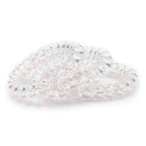 Spiral Hair Ties Crystal Clear 3pcs