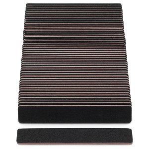 Nagelfeile Schwarz Rechteckig 100/180 Set mit 50 Stuck