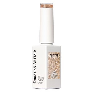 Ημιμόνιμο Βερνίκι Νυχιών Νο 102 Ροζ Χρυσό Glitter 10ml – Christian Artesio