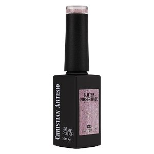 UV/Led Gel Nagellack Rubber Base Twinkle No 103 Flieder Glitter 10ml