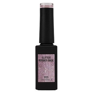 UV/Led Gel Nagellack Rubber Base Twinkle No 103 Flieder Glitter 10ml