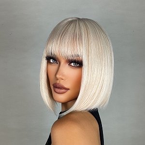 Synthetic Hair Wig Blonde Short with Fringe