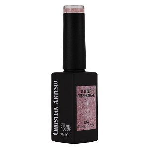 UV/Led Gel Nagellack Rubber Base Pink Pop No 104 Rosa Glitter 10ml