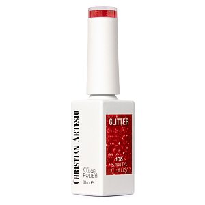 Ημιμόνιμο Βερνίκι Νυχιών Νο 106 Κόκκινο Glitter 10ml – Christian Artesio