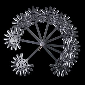 Nail Art Color Display Wheel Clear 12 Tips 10pcs