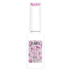 Gel Nail Polish No 083 White Fuchsia Sequin Flakes 10ml - Christian Artesio