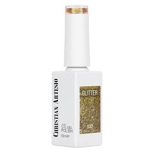 Gel Nail Polish No 100 Champagne Gold Glitter 10ml - Christian Artesio