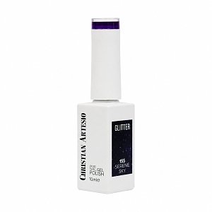Ημιμόνιμο Βερνίκι Νυχιών Serene Sky Νο 155 Μπλε Glitter 10ml