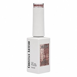 Ημιμόνιμο Βερνίκι Νυχιών Νο 245 Ροζ-Χρυσό Glitter 10ml