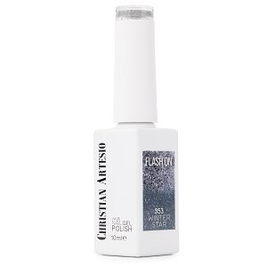 Nail Gel Polish Flashy No 353 Silver Glitter 10ml