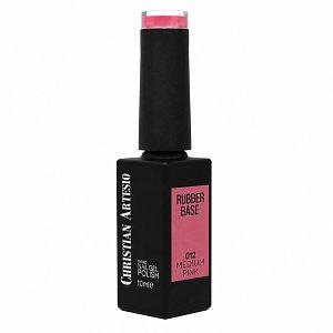Ημιμόνιμο Βερνίκι Rubber Base Medium Pink No 012 Σκούρο Ροζ 10ml