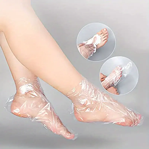 Disposable Plastic Foot Bags for Pedicure & Spa 100pcs