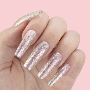 Nail Gel Polish No 179 White Iridescent Glitter 10ml