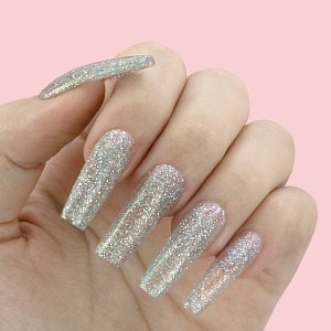 Nail Gel Polish No 193 Silver Glitter 10ml