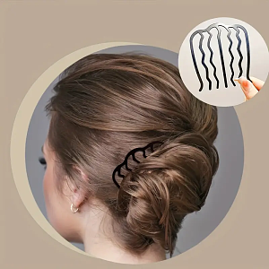 Large Black Hair Pin for Buns and Chignons