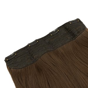 Hair Weft with Clip 60cm, 185g, HD Fiber Media Brown #9