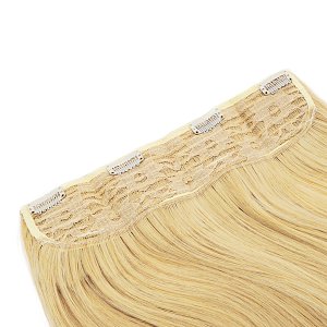 Hair Weft with Clip 60cm, 185g, HD Fiber Very Light Pastel Blonde #4