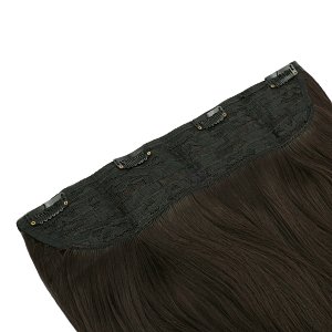 Hair Weft with Clip 60cm, 185g, HD Fiber Dark Brown #10