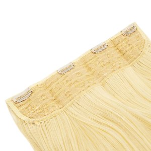 Hair Weft with Clip 60cm 185g HD Fiber Blonde #613