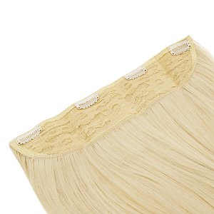 Hair Weft with Clip 60cm, 185g, HD Fiber Ice Blonde #13