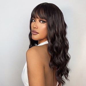 Synthetic Hair Wig Brown Long Frame