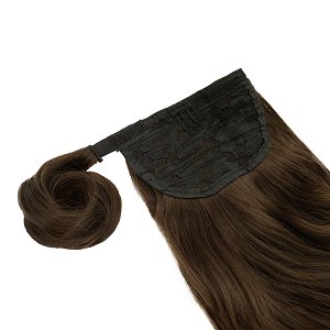 Haarteil Zopf Clip in gewellt, 50cm, 85g, MEDIA BROWN #9