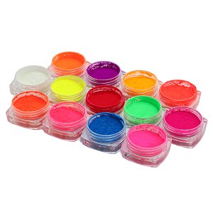 Nail Art Neon UV Pigment Powder Set 13pcs