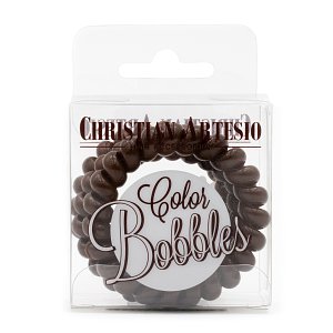 Spiral Hair Ties Brown 3pcs