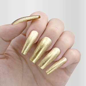 Gel Nail Polish No 100 Champagne Gold Glitter 10ml - Christian Artesio