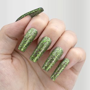 Nail Gel Polish No 169 Green Glitter 10ml